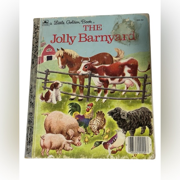 🎉6/$20 ‘THE JOLLY BARNYARD’ VINTAGE LITTLE GOLDEN BOOK COLLECTIBLE - Picture 1 of 3
